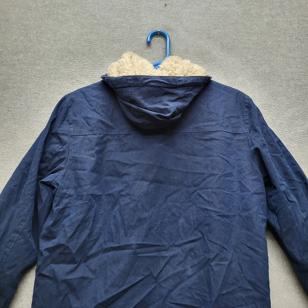 Levi's Men Jacket S Navy Chambray Sherpa‎ Faux Fur Lined Work Wear